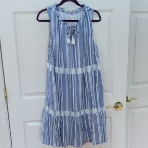 J. Jill Blue and White Dress - So Comfy & Cool!